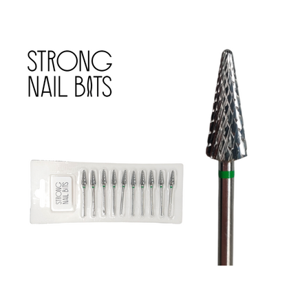 Фреза твердосплавная STRONG NAIL BITS конус зеленая 0,5 см SET 10 шт, Другой вариант: SET (10 шт)