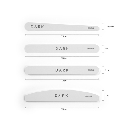 DARK Набор пилочек-овал на пене белый, 180/240 грит, 25 шт, фото 2
