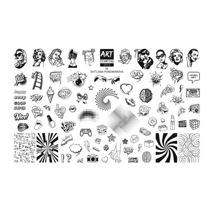 Пластина для стемпинга Art Stamping №0013