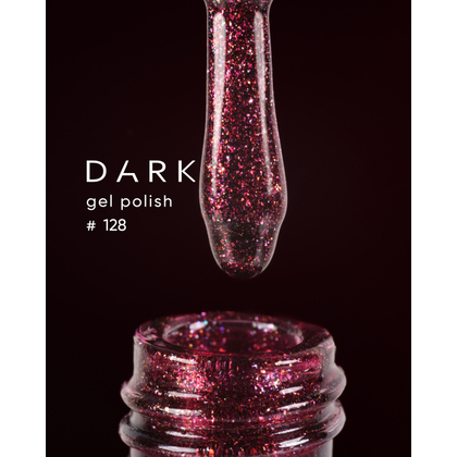 Гель-лак Dark gel polish №128, 10 мл, Вибір об'єму: 10 мл, призначення