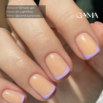 Гель GÉMELY ex GA&MA Simple gel №54 Lightflow, 30 мл, Вибір об'єму: 30 мл, Колір колекції: №54, зображення 2
