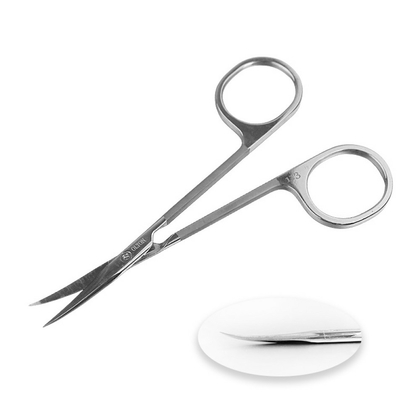 Ножницы для кутикулы Olton Easy Line 113мм (gloss) +чехол (кожа), фото 2