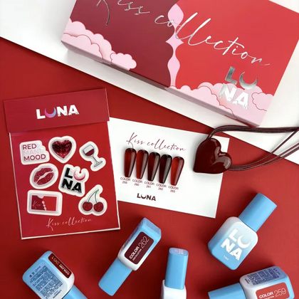 LUNA Box Kiss Collection, колекція з 5 вітражних гель-лаків по 13 мл (№259-263), зображення 4, призначення