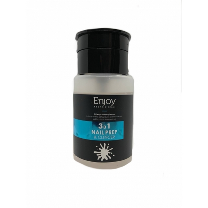 Универсальное средство Enjoy Professional 3в1 Nail Prep & Cleanser, флакон с помпой, 100 мл , Выбор объема: 100 мл