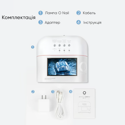 Лампа для маникюра с искусственным интеллектом O NAIL AI lamp белая, фото 9