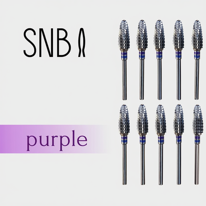 Фреза твердосплавная STRONG NAIL BITS кукуруза фиолетовая реверсивная 0,60 см SET 10 шт, Другой вариант: SET (10 шт)