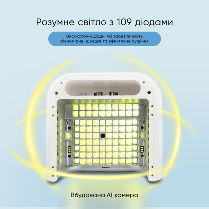 Лампа для маникюра с искусственным интеллектом O NAIL AI lamp белая, фото 5