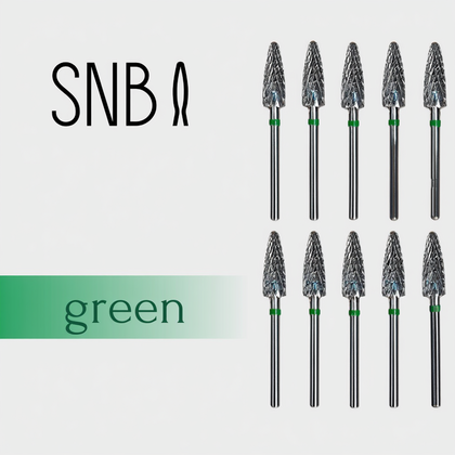 Фреза твердосплавная STRONG NAIL BITS кукуруза зеленая 0,49 см SET 10 шт, Другой вариант: SET (10 шт)