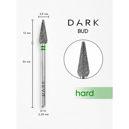 Фреза алмазная Dark, почка зеленая