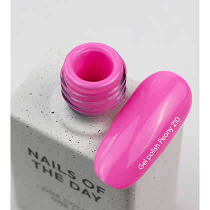 Гель-лак NAILSOFTHEDAY Let's special Peony-210, 10 мл теплий насичений рожевий, фото 2