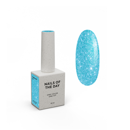 Гель-лак NAILSOFTHEDAY Let's special PARADISE №07, 10 мл - бірюзовий неон