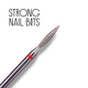 Фреза алмазная STRONG NAIL BITS пламя красная 0,21 мм SET 10 шт (удлиненная), Другой вариант: SET (10 шт), фото 2