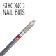 Фреза алмазная STRONG NAIL BITS карандаш красная 0,27 мм, фото 2