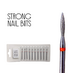 Фреза алмазная STRONG NAIL BITS пламя красная 0,18 мм SET 10 шт, Другой вариант: SET (10 шт)